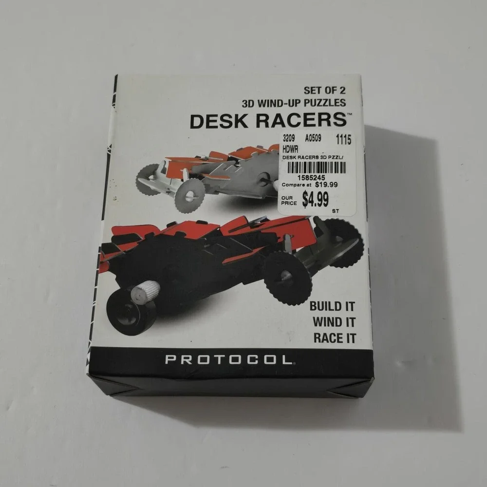 3D Wind-Up Puzzles Desk Racers Protocol Set Of 2 NEW‎ Stocking Stuffer